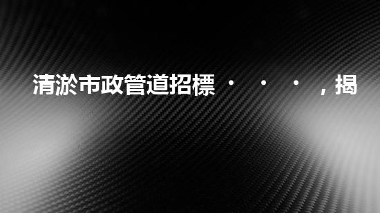 清淤市政管道招標，揭秘羅源縣的地下奇跡！
